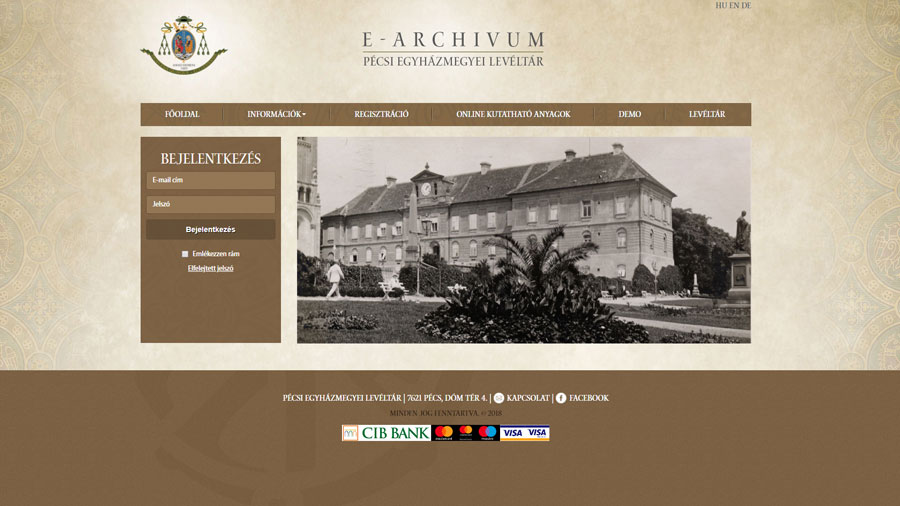 e archivum honlapkep 900